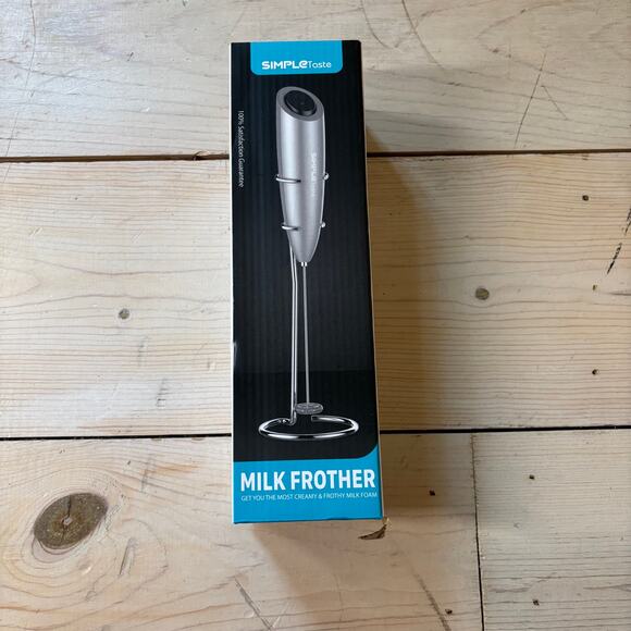 Simple Taste NWT Milk Frother Silver - Picture 1 of 4